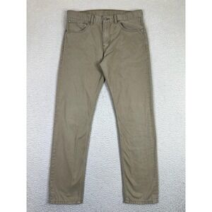 Levis 508 Jeans Mens 32x32 Khaki Beige Tapered Fit Twill Denim Zip Fly Casual
